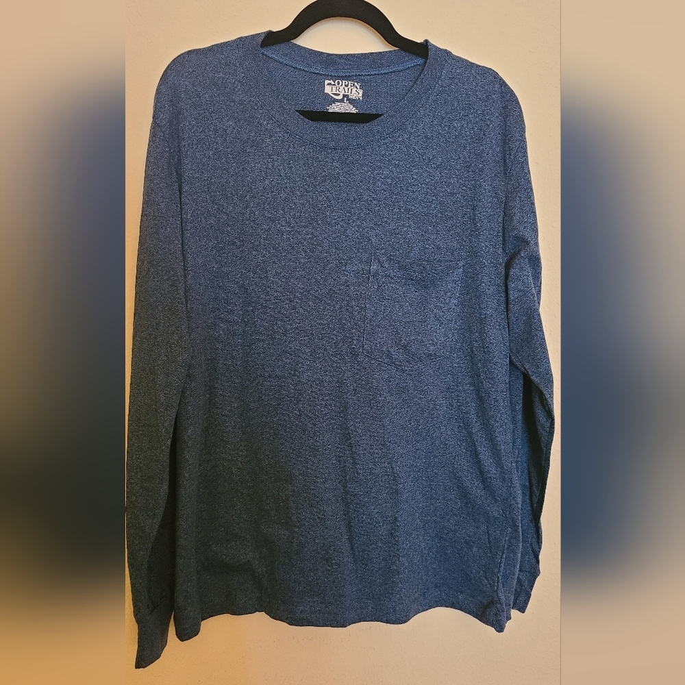 OPEN‎ TRAILS Men’s Blue Long Sleeve T-Shirt - Size Large